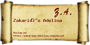 Zakariás Adelina névjegykártya